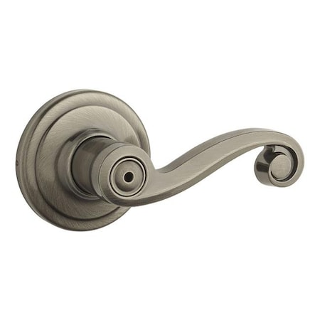 Kwikset Kwikset 730LL 15A Lido Lever; Non Handed & Privacy - Antique Nickel 730LL 15A